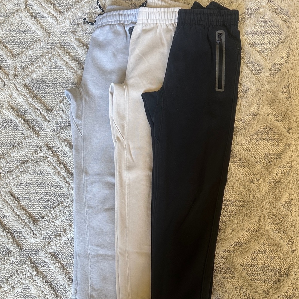 Old Navy Tech Kids Jogger Pants - Gray, Cream, and Black - Picture 2 of 12